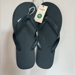 Goodfellow Mens Black Flip Flops Sandals Size 13 XL